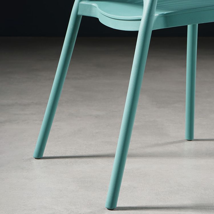 Sillas de comedor de estilo moderno, sillas laterales sin brazos de plástico para cocina