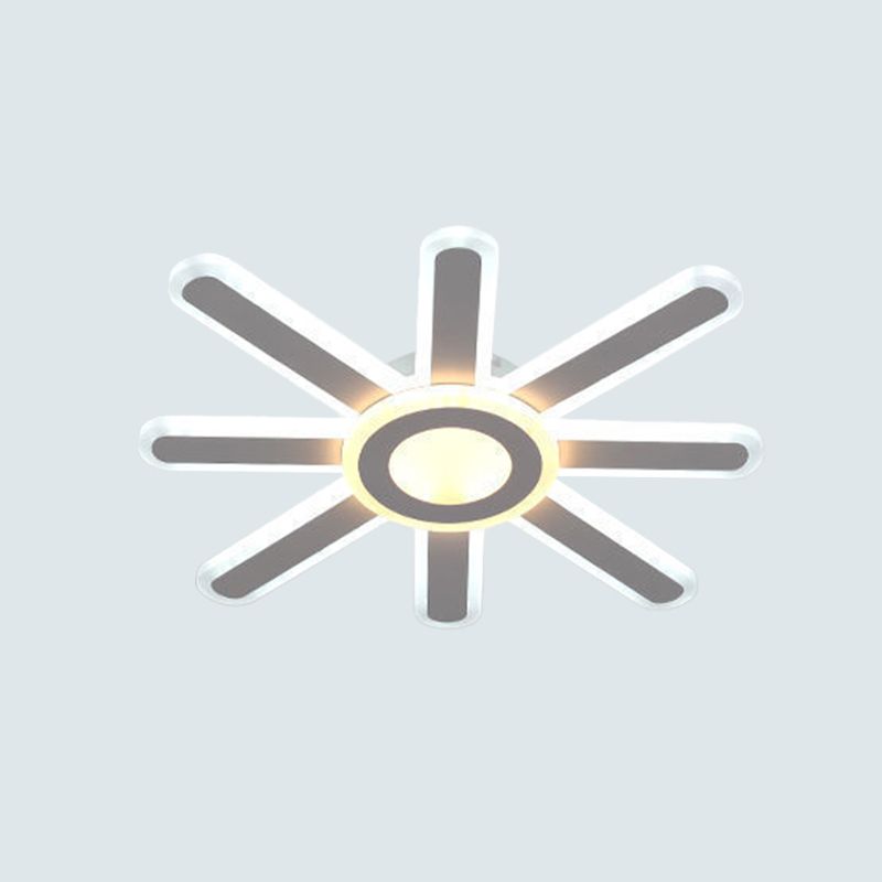 Plafonnier encastré LED en forme de soleil en acrylique, plafonnier blanc moderne pour chambre à coucher