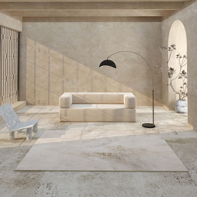 Grey Modern Rug Blending Graphic Rug Non-Slip Backing Rug for Drawing Room