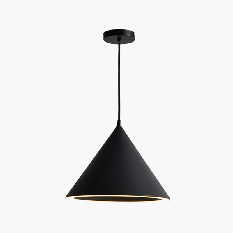 Metal Cone Shade Hanging Lights Modern Macaron Style 1 Light Hanging Mount Fixture for Bedroom