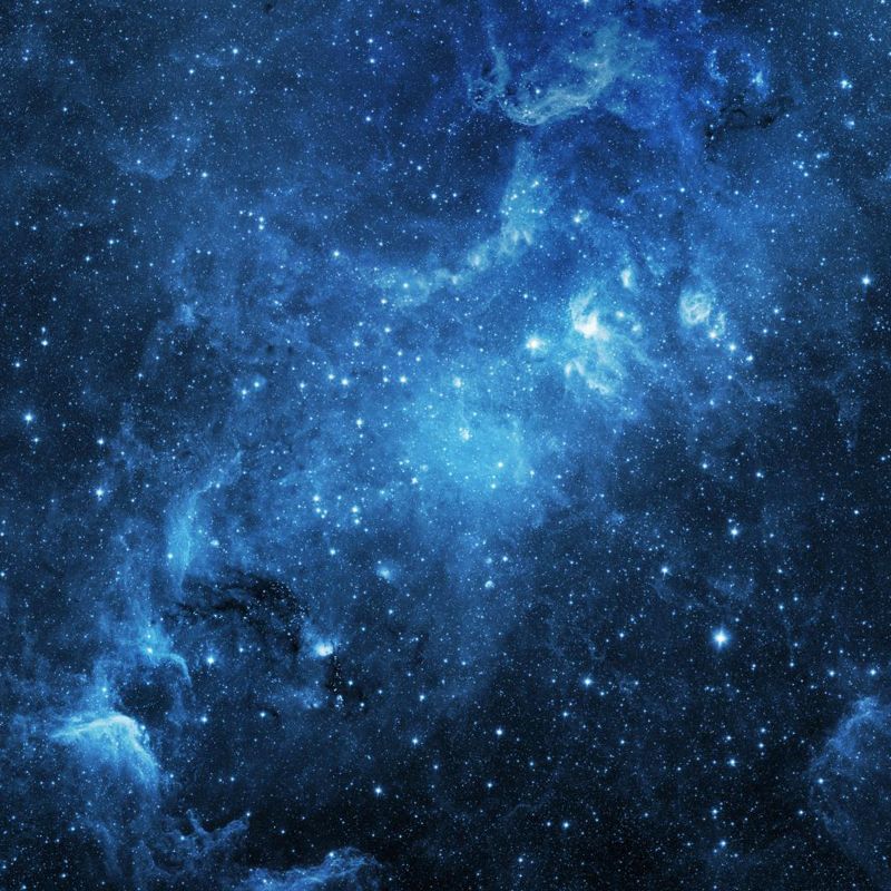 Giant Modern Mural Decal in Blue Night Sky Constellations Wall Covering, Customised