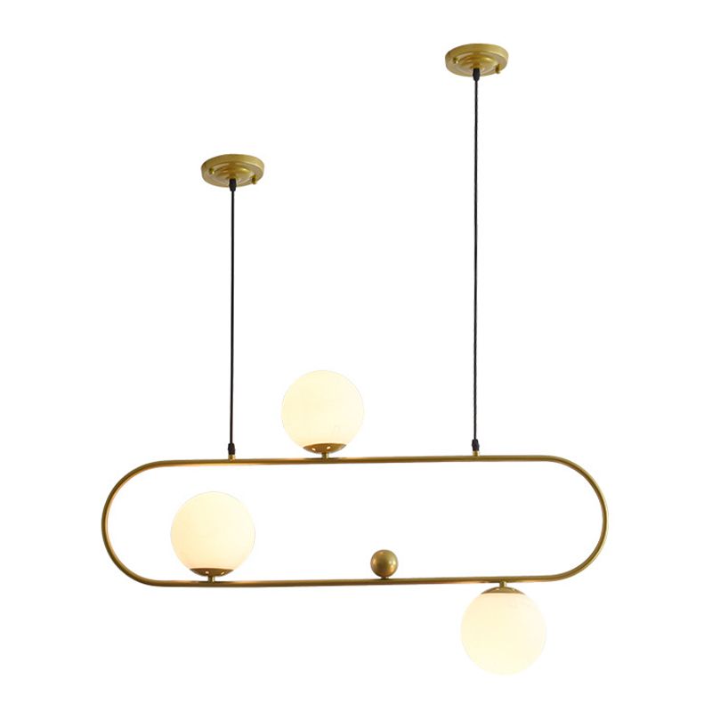 Glass Ball Shape Chandelier Light Modern Style Multi Lights Chandelier Light Fixture
