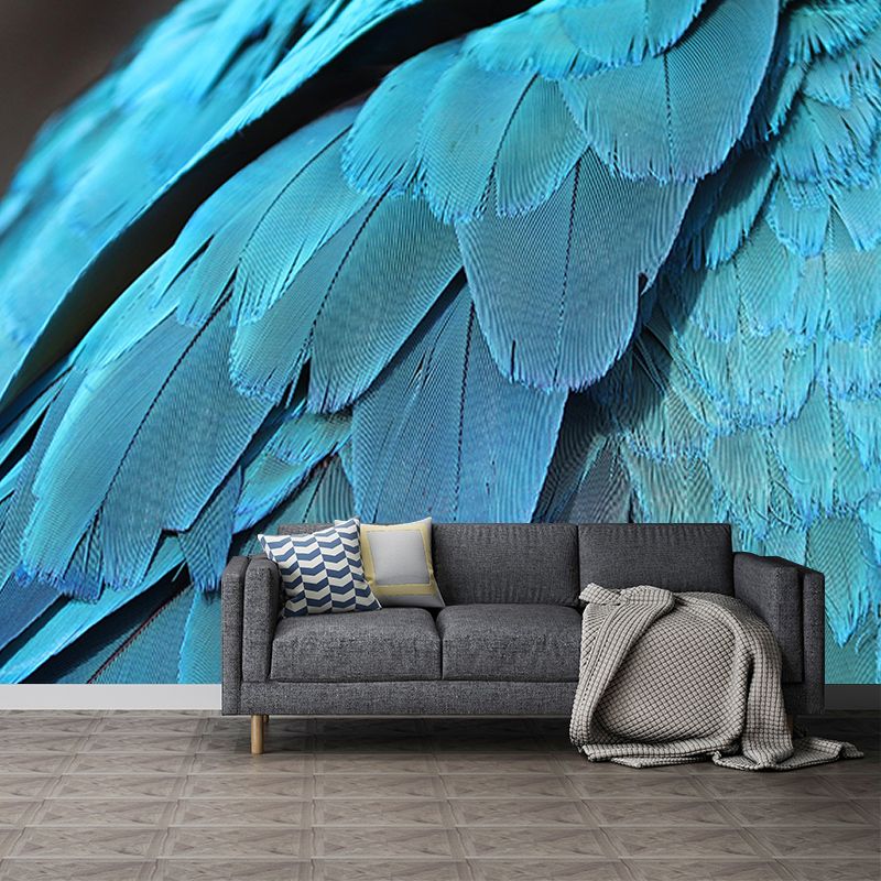 Photography Wallpaper for Ceiling Environmental Photography Stain Resistant Feather Mural
