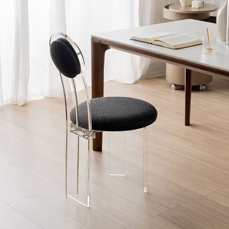 Contemporary Upholstered and Plastic Armless Dining and Accent Chairs