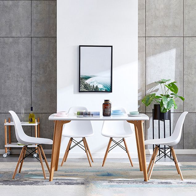 Hedendaagse stijl Beech Wood stoel Solid Back Side Kitchen Dining Stoelen