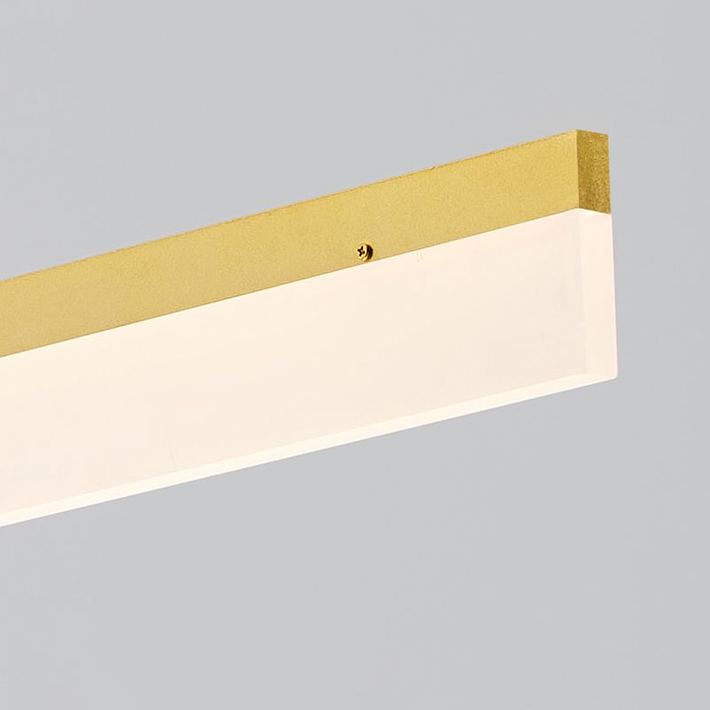 Contemporary Island Light Linear Metal 1 Light Island Ceiling Light for Kitchen