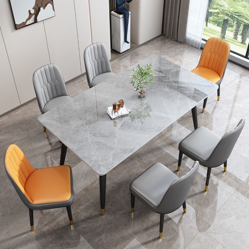 Modern Dining Table Rectangle Sintered Stone Dinner Table for Dining Room