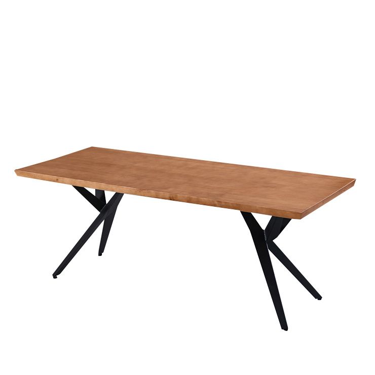 Industrial Rectangle Dining Table Wooden Table with Metal Legs for Home Use