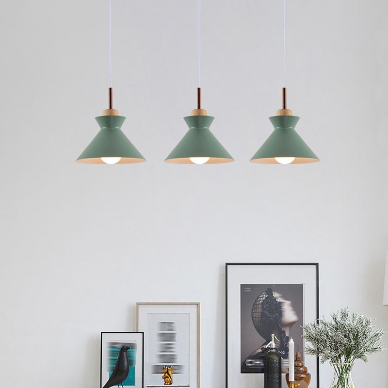 Shaded Dinning Room Ceiling Pendant Lamp Metal Nordic Style Pendant Light Fixture