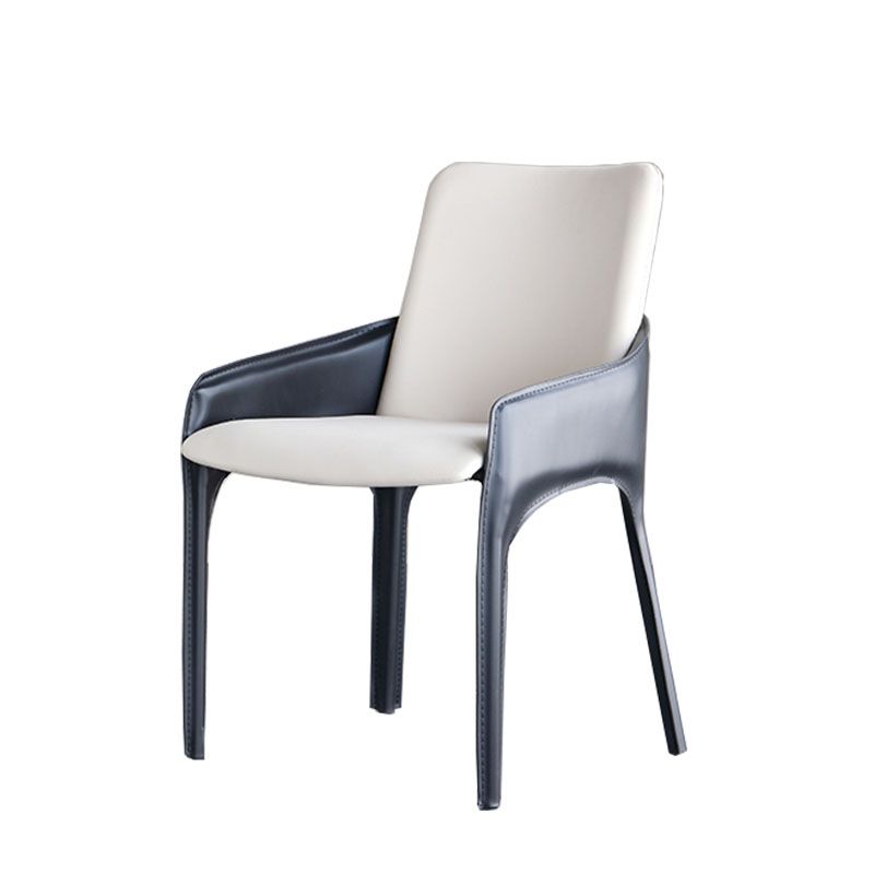Modern Style Arm Chair Faux Leather Dining Chair for Dining Room