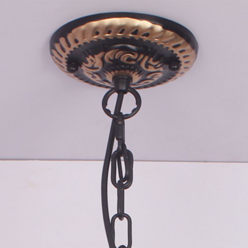 Lumo a pendente sospeso Mediterraneo colorato in vetro invertito Dome lampadario lampadario