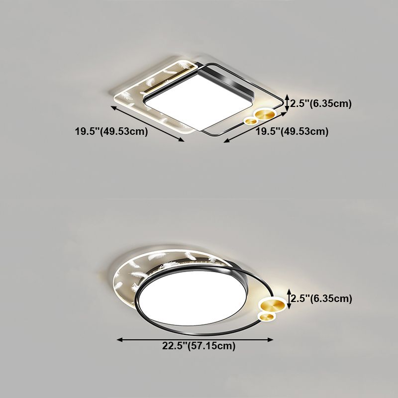Lámpara de techo de 3 luces, iluminación de techo de metal de estilo moderno para sala de estar