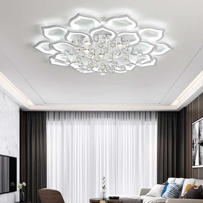 Bloemvorm LED kristallen plafondlamp moderne acryl inbouw voor woonkamer