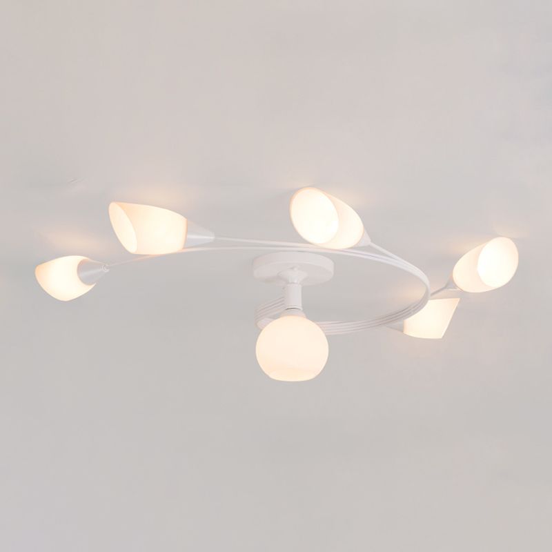 Luminaires encastrés en verre à cône contemporain pour salon