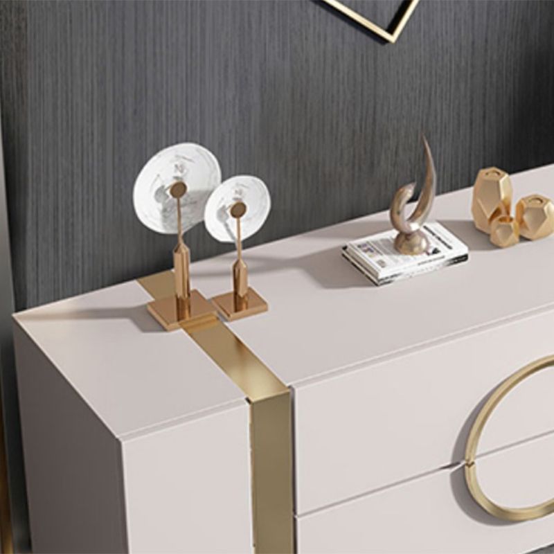 Classic Glam Combo Dresser Birch Storage Chest Dresser for Bedroom