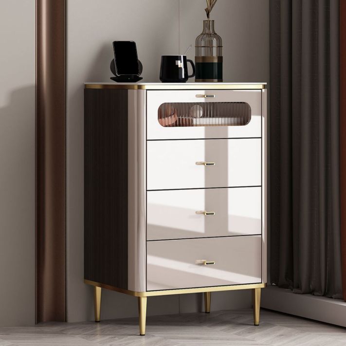 Classic Glam Dresser Stone Storage Chest Dresser with Drawers