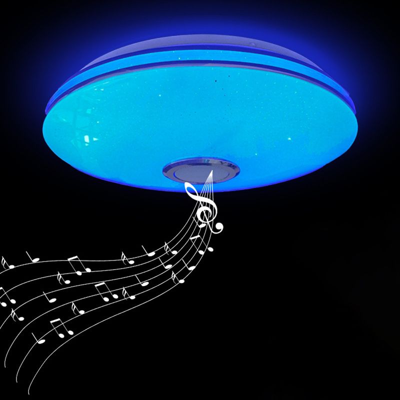 Contemporary Intelligent Flush Mount Ceiling Light with Acrylic Shade for Living Room