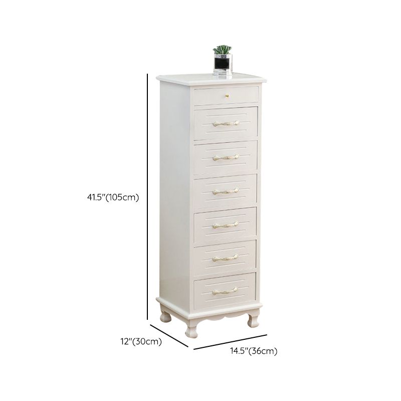 Nautical Vertical Solid Wood Storage Chest Bedroom Chest with Drawers