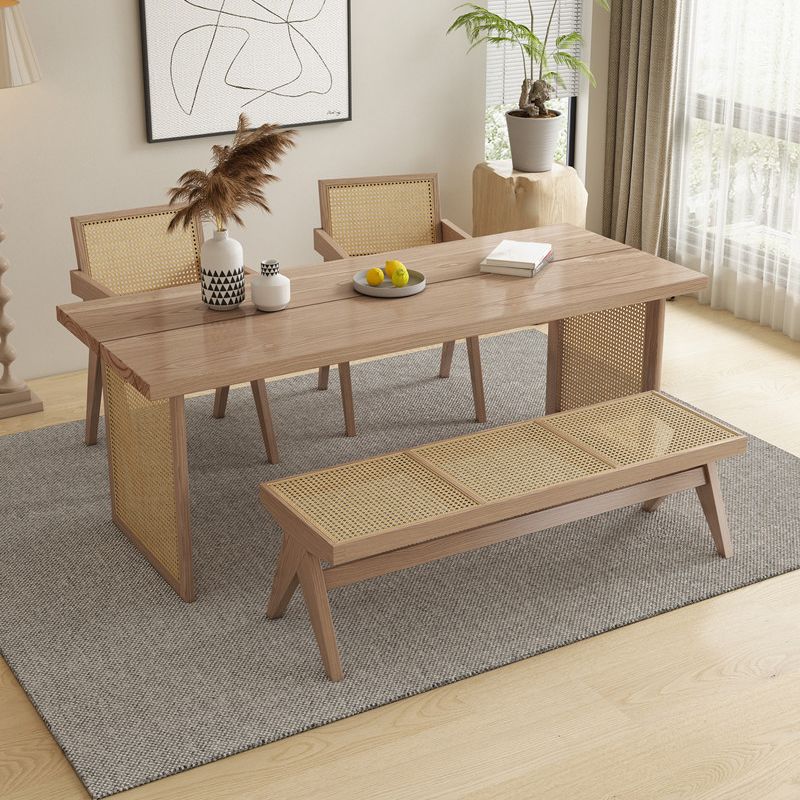 Modern Rectangle Wood Dining Table 1/4/5/6 Pieces Dining Set for Dining Room