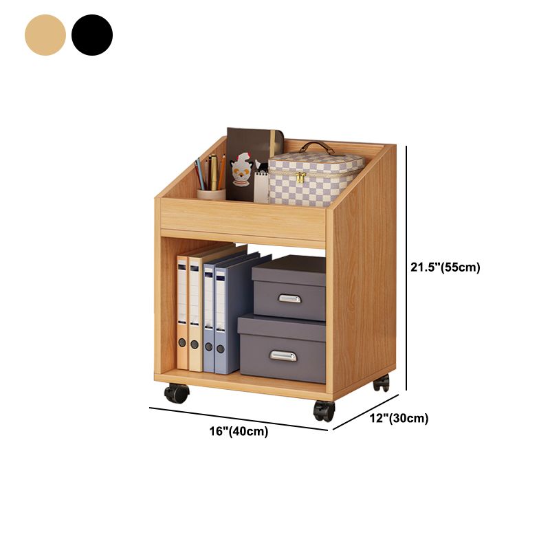 Wood Bookshelf, Multi Tiers Contemporary Bookcase for Bedroom