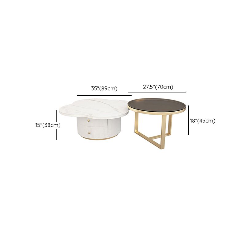 Contemporary Coffee Table Pedestal Slate Coffee Cocktail Table
