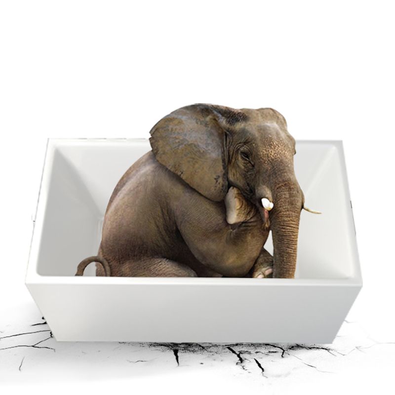 Soaking Bathtub Antique Finish Freestanding Back to Wall Bath Tub