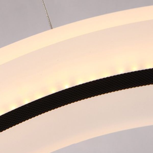 Modern Linear Island Lighting Acrylic 1-Light Island Light Fixture in White