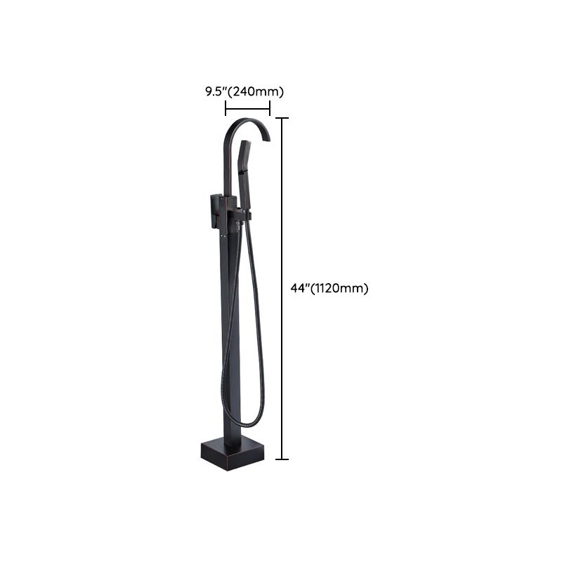 Floor Mounted Freestanding Tub Filler Metal High Arc Freestanding Bathtub Faucet