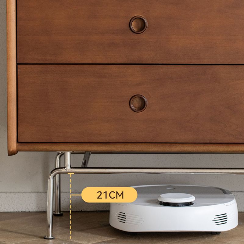 Mid-Century Modern Solid Pine Storage Chest with Drawers for Home