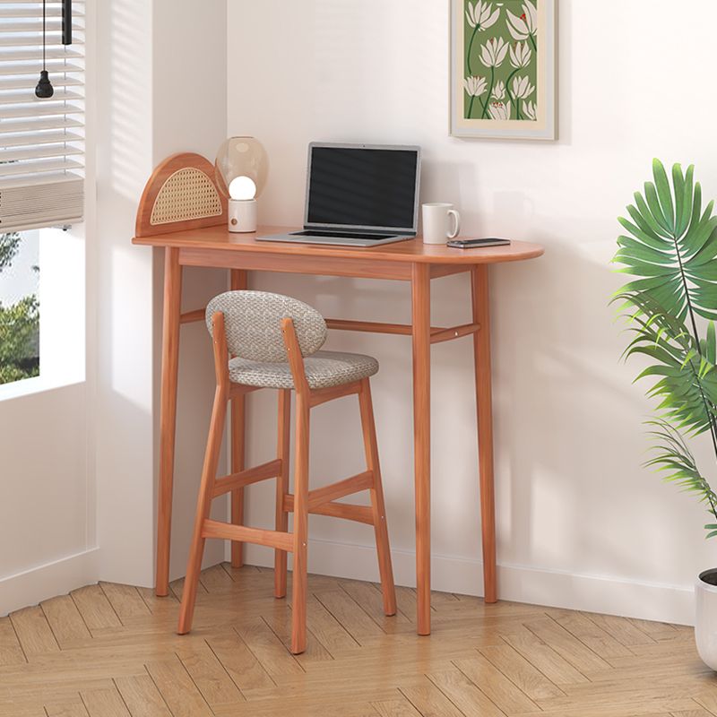 Solid Wood Bar Table Set 1/2/3 Pcs Glam Bar Table and Upholstered Stools