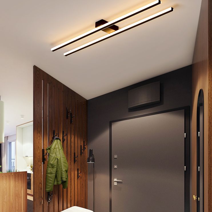 Lignes parallèles LED encastré simplicité acrylique Ultra-mince couloir éclairage monté au plafond
