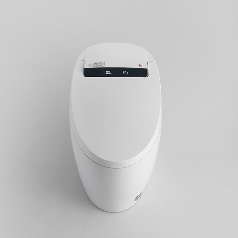 Elongated Smart Toilet Seat Bidet White Floor Standing Bidet Seat with Heated Seat