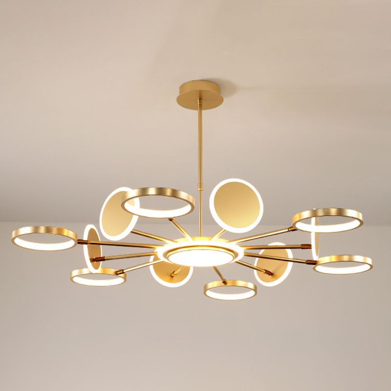 Lampadario a sospensione del metallo post-moderno Lampada a LED LED ROURO per soggiorno