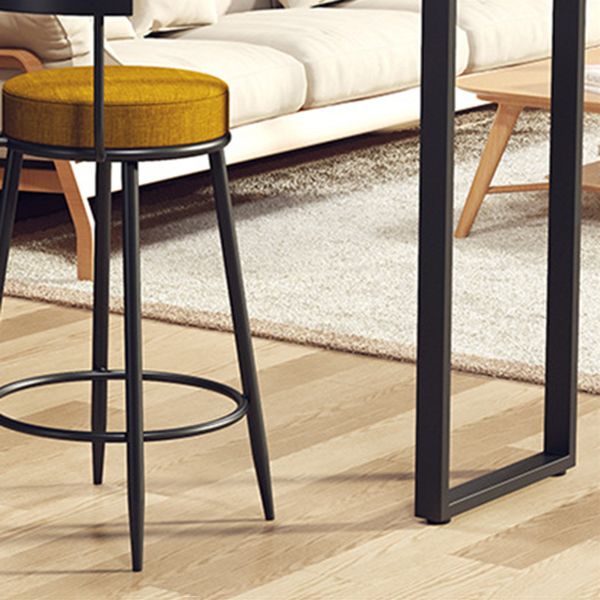 Solid Wood Bistro Table Brown Rectangle Bar Height Pub Table with 3-shelf