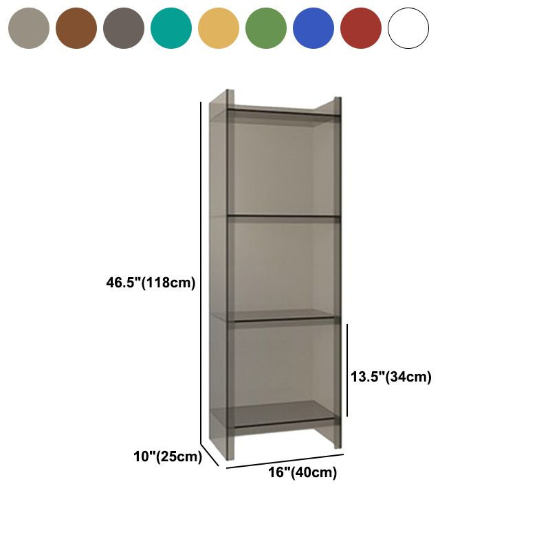 Scandinavian Style Bookshelf 9.84"W Closed Back Bookcase for Home Office Study Room