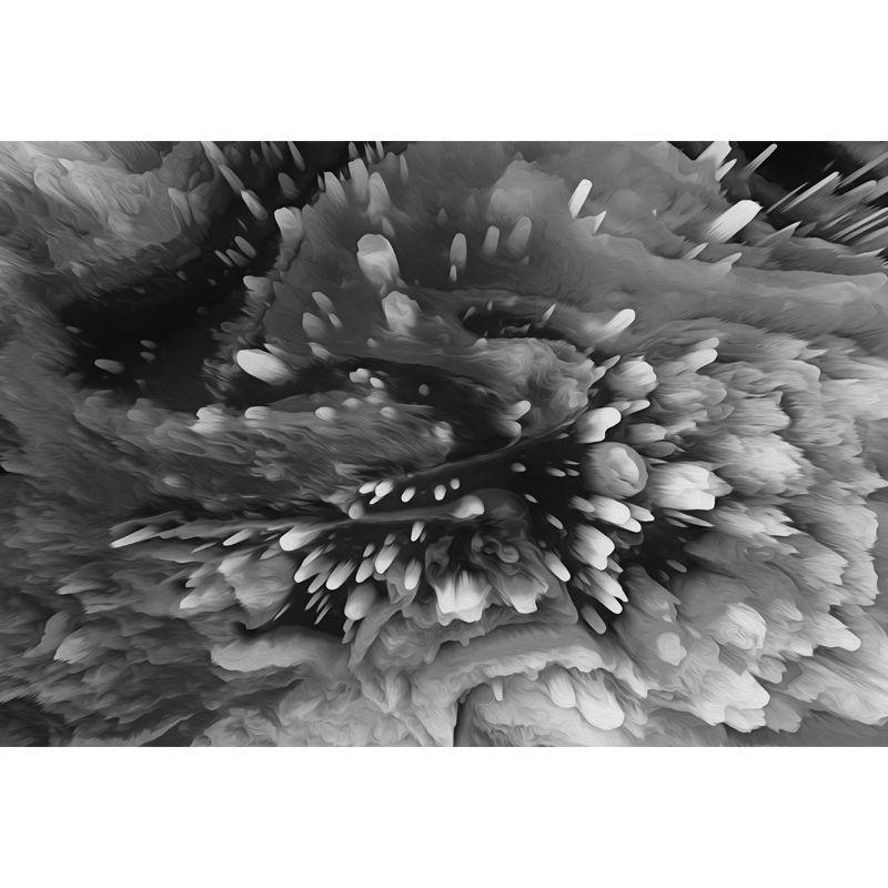 Black Explosion Effect Mural Decal Abstract Modern Moisture Resistant Wall Decor