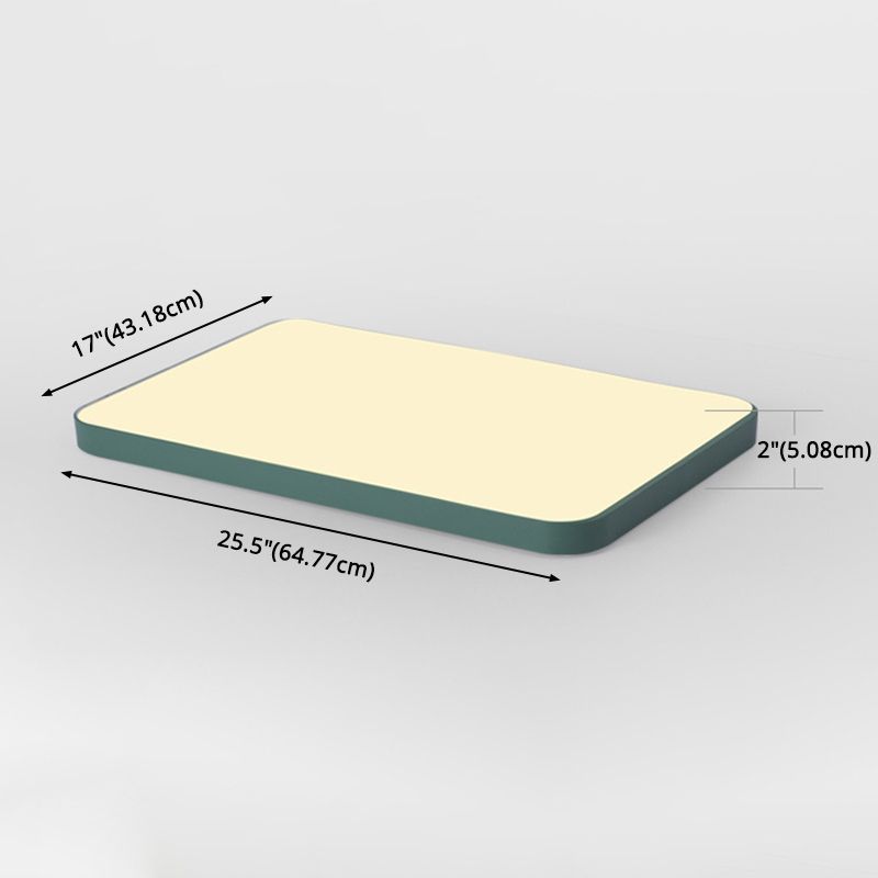 Quadrangle Flush Mount Fixture Macaron Style Metal Living Room LED Ceiling Light