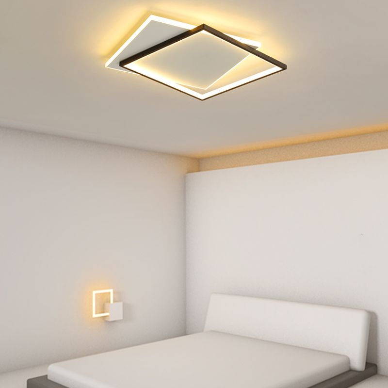 Plafond métallique carré Light Mount de montage simple LED Black Light