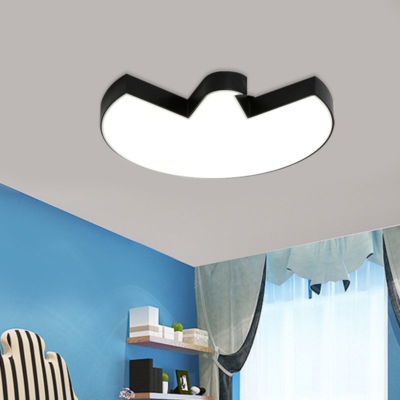 White/Black Pigeon Ceiling Flush Contemporary Acrylic LED Flushmount Lighting for Bedroom