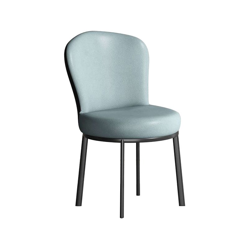 Chaises latérales rembourrées de style contemporain, chaise sans accoudoirs à dossier solide pour un usage domestique