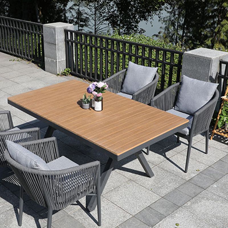 Industrial Black Outdoor Bistro Chairs Metal Patio Dining Armchair