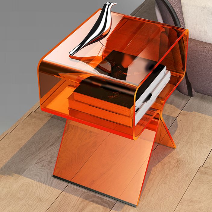 11" Wide Glam Side Table Acrylic Accent Side Table for Bedroom