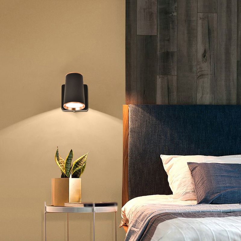 Contemporary Style Cylinder Wall Mounted Light Metal 1 Light Wall Mounted Lamp