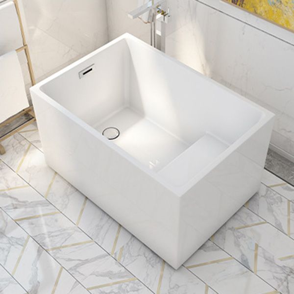 Bathroom Modern Acrylic Small Tub with Left-Hand Drain Bathtub