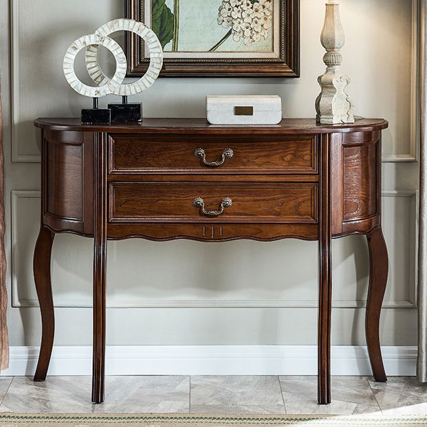 14"W Mid-Century Modern Console Table Half Moon Console Sofa Table