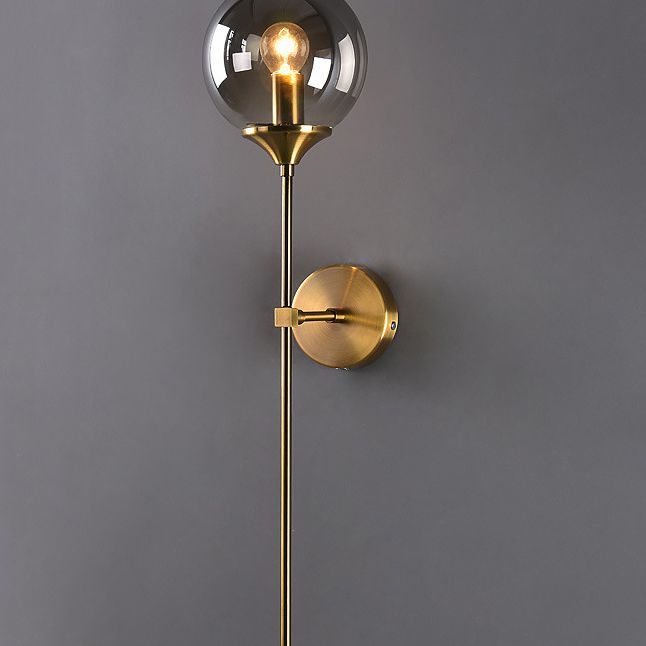 Retro -Nachtwandlampe Langarm Dekorative Glasball Innenwandbeleuchtung