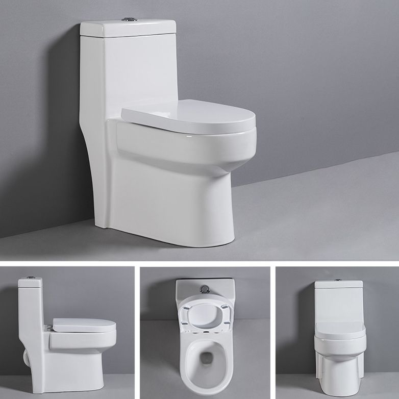 Contemporary One Piece Toilet Floor Mounted Toilet Bowl for Washroom