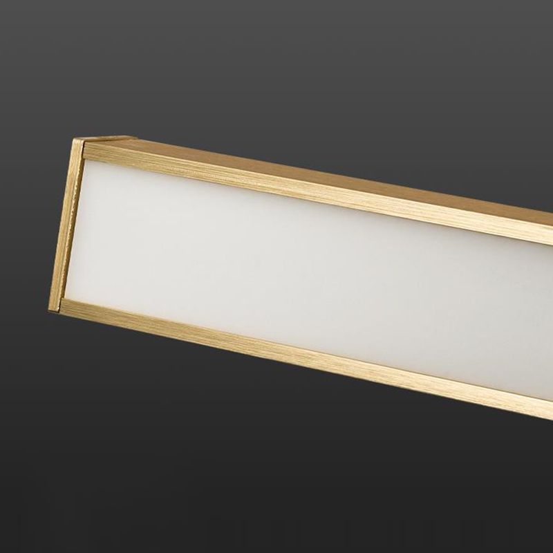 Gold Island Light 1-Light LED Island Hanging Lamp with Acrylic Shade for Living Room