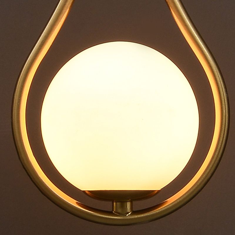Modern Style Teardrop Sconce Light Fixture Glass Bedroom Wall Mounted Light Fixture