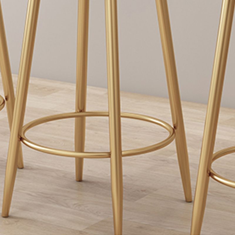 Modern Style Upholstered Counter Stool Round Living Room Bar Stool